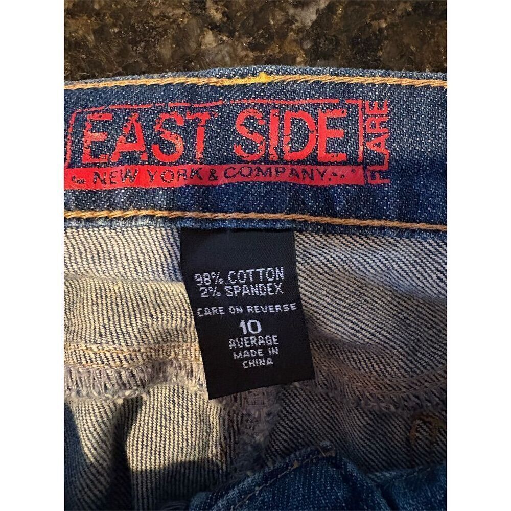 New York & Company Women's Flared Denim Jeans Size 10 Blue - Picture 7 of 8